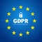 GDPR abstract background template with star.