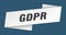 gdpr banner template. gdpr ribbon label.