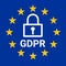 GDPR blue sign illustration