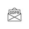 GDPR and Email Marketing line icon