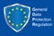 Gdpr general data protection regulation. Eu safeguard regulations and data encryption vector concept background