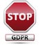 GDPR - General Data Protection Regulation. Traffic sign