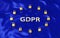 GDPR Gold Padlocks forming EU flag and letters GDPR