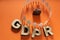 GDPR letters in front of human paper figures and metal padlock. General data protection concept.