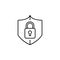 Gdpr, lock icon. Element of general data project icon for mobile concept and web apps. Thin line Gdpr, lock icon can be used for w