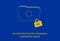 GDPR Protected data, poster. Padlocked folder graphic, encrypted or protected file. EU flag. Security and privacy, technology and