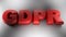 GDPR red write - 3D rendering