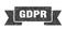 Gdpr ribbon. gdpr grunge band sign