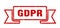 gdpr ribbon. gdpr grunge band sign.