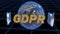 GDPR security concept background, 3d rendering