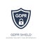 gdpr Shield icon. Trendy flat vector gdpr Shield icon on white b