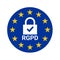 GDPR sign called RGPD in French language