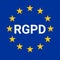 GDPR sign illustration called RGPD in French