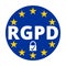 GDPR symbol icon called RGPD in french language