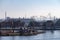 Gdynia, Pomorskie / Poland - February, 27, 2019:Port of Szczecin (Oder). Harbor buildings in northern Poland