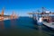 Gdynia Port Aerial View. Baltic Container Terminal in Gdynia Harbour from Above. Pomeranian Voivodeship, Poland