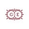 GE letter Logo Flourish Swirl Logos Symbol