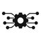 Gear api structure icon simple vector. Hosting server