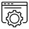 Gear application window icon, outline style