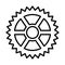 Gear bicycle line style icon