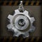 Gear with chain on metal