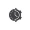Gear clock vector icon