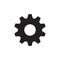 Gear cogwheel - black icon on white background vector illustration for website, mobile application, presentation, infographic. SEO