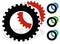 Gear, cogwheel industry, technology, maintenance, service concept icon