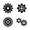 Gear, Cogwheel Mechanism. Simple Related Vector Icons