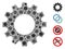 Gear Collage of CoronaVirus Elements