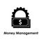 gear, dollar, money management icon. One of business collection icons for websites, web design, mobile app
