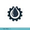 Gear Drop Oil Icon Vector Logo Template Illustration Design. Vector EPS 10