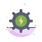 Gear, Energy, Solar, Power Abstract Flat Color Icon Template