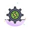 Gear, Energy, Solar, Power Abstract Flat Color Icon Template