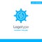 Gear, Energy, Solar, Power Blue Solid Logo Template. Place for Tagline