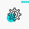 Gear, Energy, Solar, Power turquoise highlight circle point Vector icon