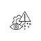 Gear eye scan danger security icon. Element of cyber security icon