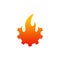 gear fire vector logo icon template