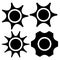 Gear, gearwheel, cogwheel, sprocket mechanism icon, symbol