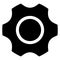 Gear, gearwheel, cogwheel, sprocket mechanism icon, symbol