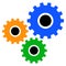 Gear, gearwheel, cogwheel vector icon. Repair, maintanence, setup and hardware concept icon