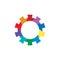 Gear Group Logo Icon Design. People Gear Logo vector icon.