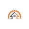 gear house icon  vector template