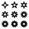 Gear Icon Config Settings Symbol, Gears Sign, Sprocket Silhouettes