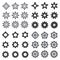 Gear Icon Config Settings Symbol, Gears Sign, Sprocket Silhouettes