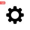 Gear icon Configuration Glyph Vector Icon on white background