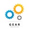 Gear icon design, Cog circle wheel machine part technology industry and technical theme