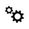 Gear icon in flat style. Wheel symbol