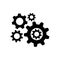 Gear icon in flat style. Wheel symbol