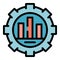 Gear incubator icon vector flat